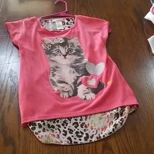 High low cat shirt size M